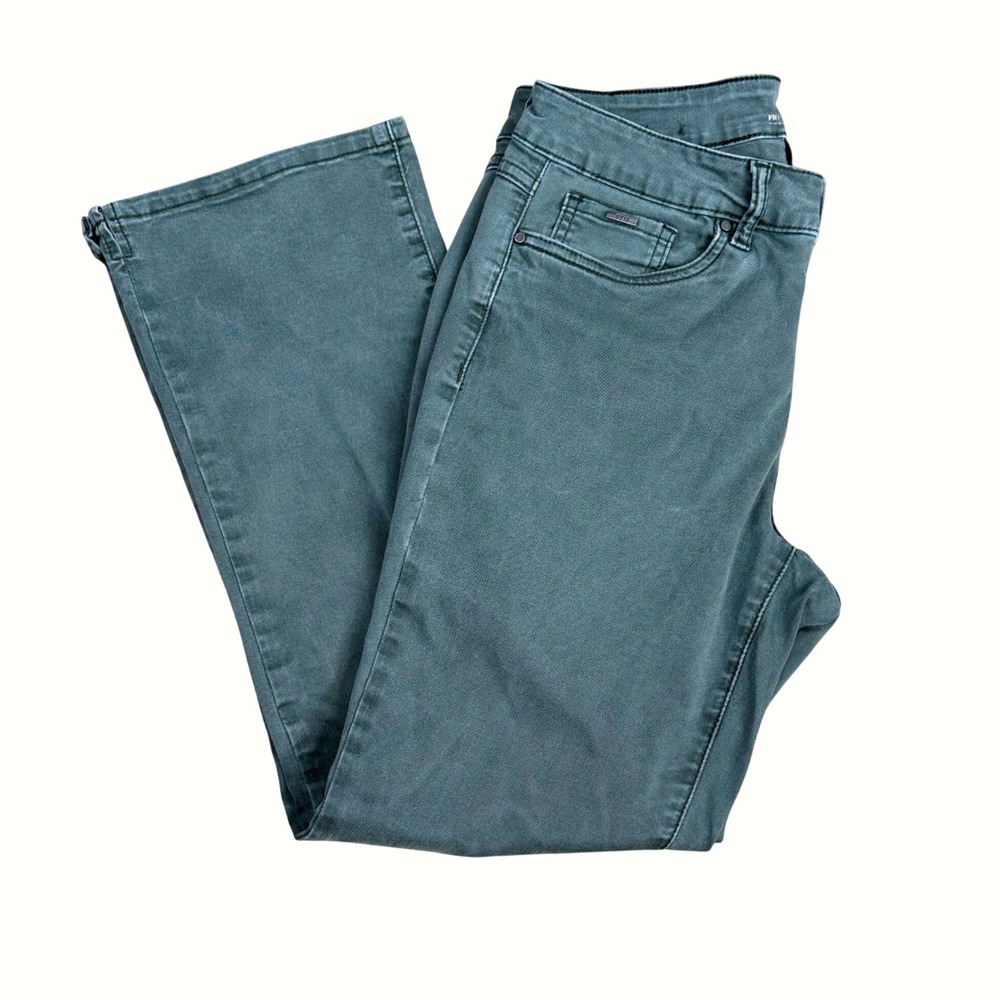 FDJ Olivia Boot Ankle Pants Women 10
Spruce Green Mid Rise Subtle Flare
